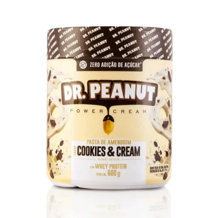 Pasta de Amendoim Whey Protein Dr. Peanut 600g Cookies & Cream