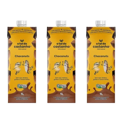Kit 3x: Leite Vegetal Choconuts Orgânico a Tal da Castanha 1l