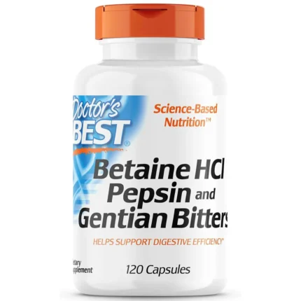 Betaína Hcl 650Mg Pepsina genciana 120 Capsulas Doctor'S Best