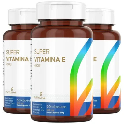 Kit 3x Super Vitamina e 400 Ui 60 cápsulas - Natulha