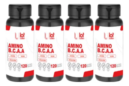 Kit 4un Bcaa 2:1:1 120 cápsulas sem Sabor